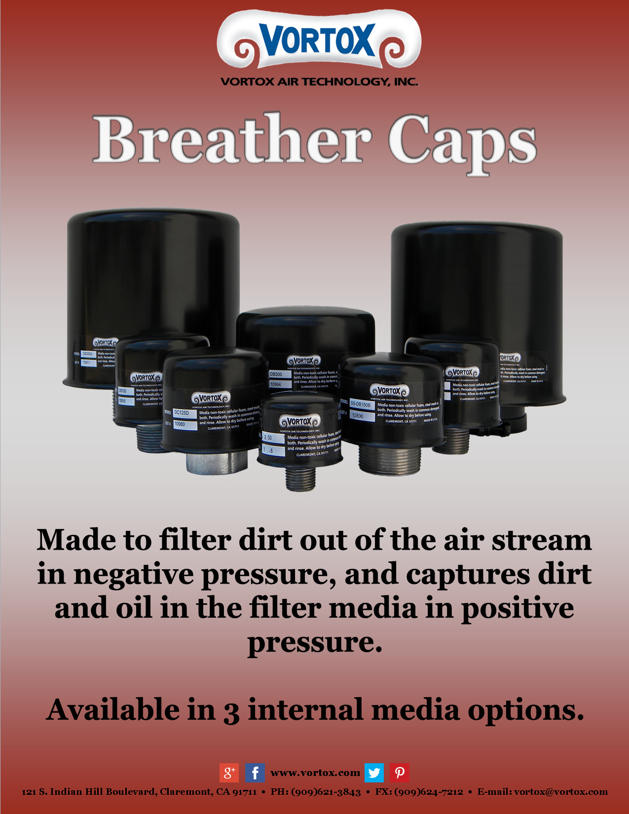 Breather Caps for Added Protection Vortox Air Technology, Inc.